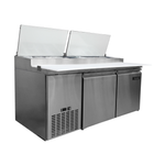 Mesa Preparación Pizzas 2 Puertas 16 Pies Icehaus MP-2P-SS-02