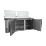 Mesa Preparación Pizzas 2 Puertas 16 Pies Icehaus MP-2P-SS-02