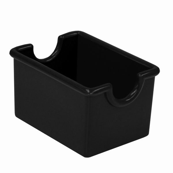 ISBW PLSP032BK M064060 CONTENEDOR DE PLASTICO P/SOBRES DE AZUCAR NEGRO 8X6X5CM