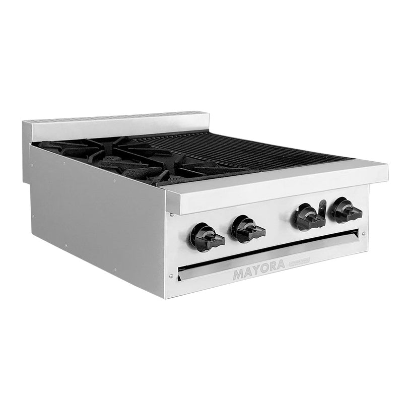 Mayora EM2/1Q+1A Estufa Doble 1 Sección de Quemadores,1 Sección de Asador