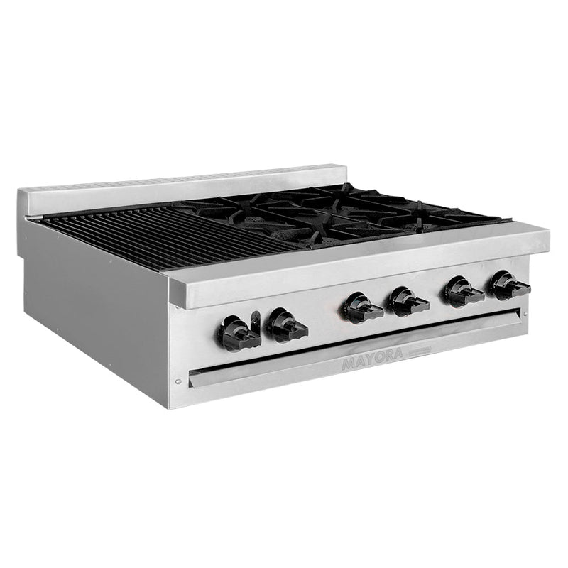 MAYORA EM3/1A+2Q ESTUFA TRIPLE 1 ASADOR 2 QUEMADORES GAS LP