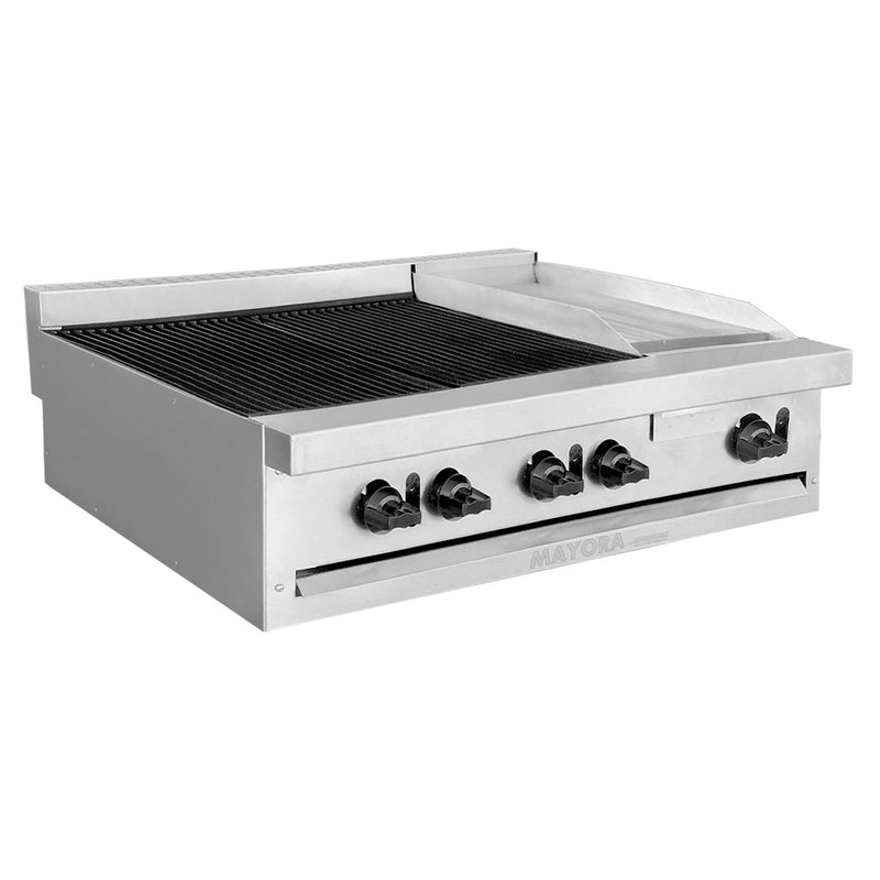MAYORA EM3/2A+1P ESTUFA TRIPLE 2 ASADORES 1 PLANCHA GAS LP