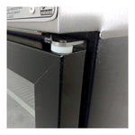 Refrigerador Contrabarra Vinil Negro1 Puerta Cristal 9.6 Pies Asber ABBC-23G HC