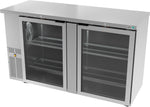 Refrigerador Contrabarra Acero Inox 2 Puertas Cristal 15.3 Pies Asber ABBC-24-60-SG HC