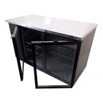 Refrigerador Contrabarra Viinil Negro 2 Puertas Cristal 19 Pies Asber ABBC-58G HC