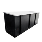 Refrigerador Contrabarra Vinil Negro 3 Puertas 34.4 Pies Asber ABBC-94 HC