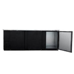 Refrigerador Contrabarra Vinil Negro 3 Puertas 34.4 Pies Asber ABBC-94 HC