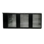 Refrigerador Contrabarra Vinil Negro 3 Puertas Cristal 34.4 Pies Asber ABBC-94G HC