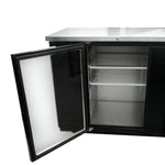 Refrigerador Contrabarra Vinil Negro 3 Puertas Cristal 34.4 Pies Asber ABBC-94G HC