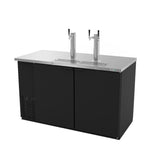 Dispensador Refrigerado de Cerveza Vinil Negro 3 Barriles (1/2) 2 Puertas Asber ADDC-68 HC
