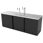 Dispensador Refrigerado de Cerveza Vinil Negro 5 Barriles (1/2) 3 Puertas Asber ADDC-94 HC