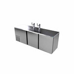 Dispensador Refrigerado de Cerveza Acero Inox 5 Barriles (1/2) 3 Puertas Asber ADDC-94-S HC