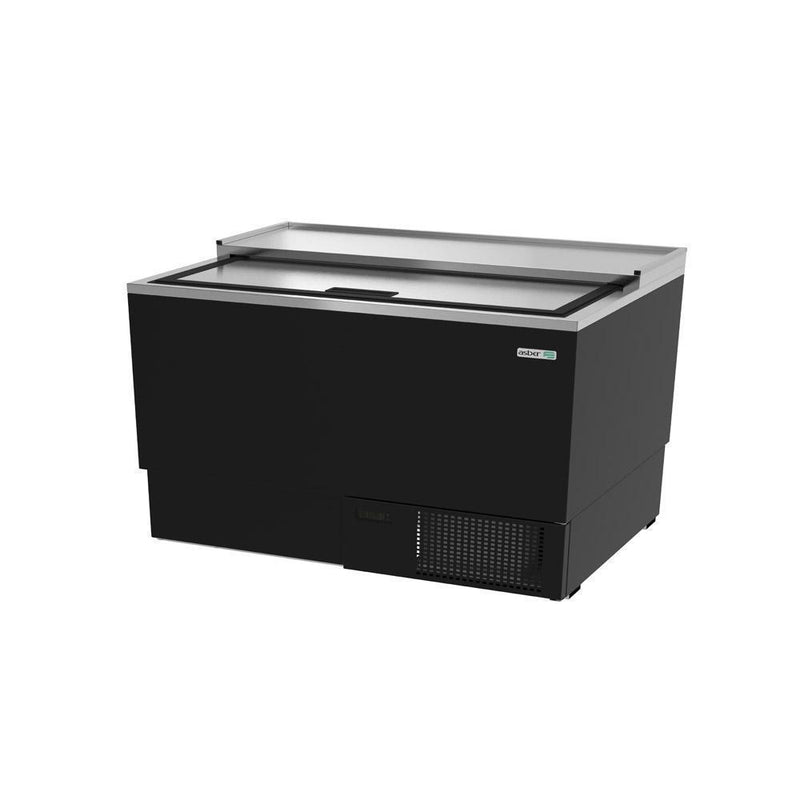 Glass Froster Vinil Negro 1 Puerta 162 Tarros (10 oz.) Asber AGF-36 HC