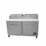 Mesa Refrigerada Para Preparación Pizza 2 Puertas Acero Inox 16.8 Pies Asber APTP-60 HC