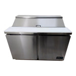 Mesa Refrigerada Para Preparación Ensaladas 2 Puertas Acero Inox 13.3 Pies Asber APTS-48-12 HC
