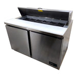 Mesa Refrigerada Para Preparación Ensaladas 2 Puertas Acero Inox 13.3 Pies Asber APTS-48-12 HC