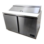 Mesa Refrigerada Para Preparación Ensaladas 2 Puertas Acero Inox 13.3 Pies Asber APTS-48-12 HC
