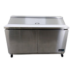 Mesa Refrigerada Para Preparación Ensaladas 2 Puertas Acero Inox 16.8 Pies Asber APTS-60-16 HC