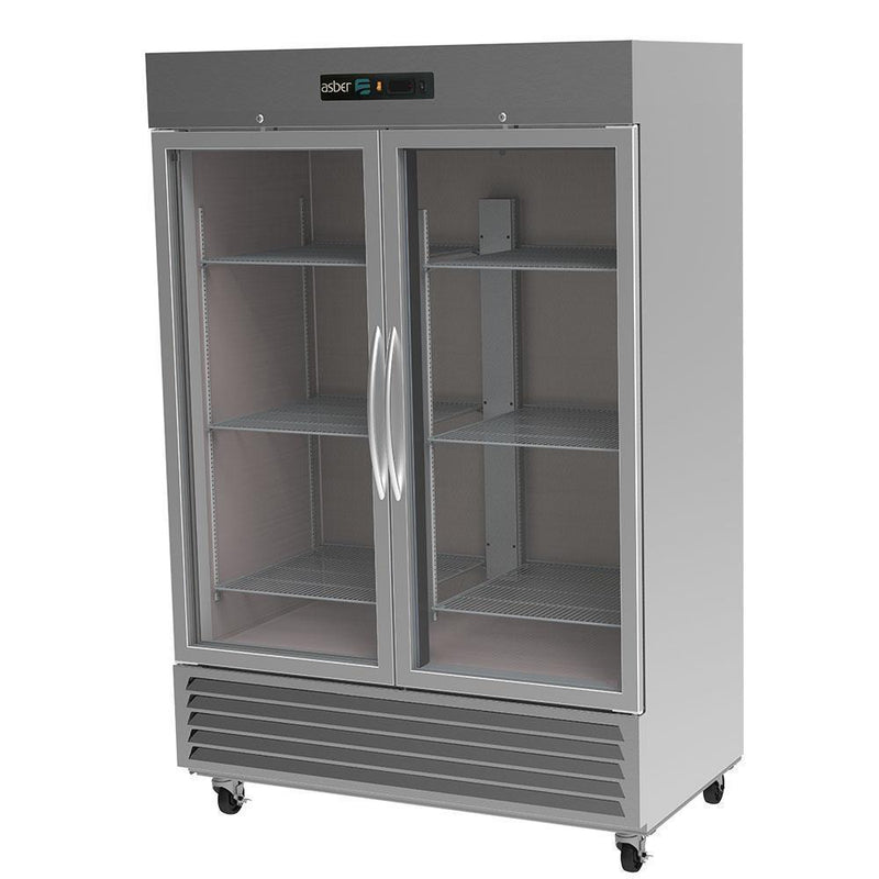 Refrigerador Vertical 2 Puertas Cristal 49 Pies Asber ARR-49-G-H HC
