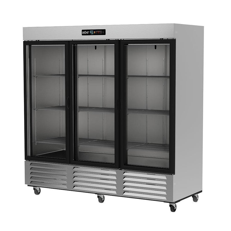 Refrigerador Vertical 3 Puertas Cristal 72 Pies Asber ARR-72-G-H HC