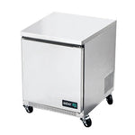 Mesa Congelador Bajo Barra 1 Puerta Acero Inox 6.9 Pies Asber AUTF-27 HC
