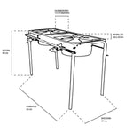 BESTHELG 23454 FOGON DOS QUEMADORES LIGERO ESMALTADO EN NEGRO