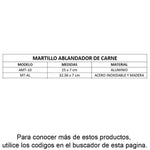 BESTHELG 28296 MARTILLO CHICO ABLANDADOR DE CARNE EN ALUMINIO