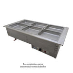 Cuba Caliente Baño Maria Electrico 3 Insertos GN-1/1 220V Edenox DBM-311-S-W