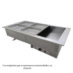 Cuba Caliente Baño Maria Electrico 3 Insertos GN-1/1 220V Edenox DBM-311-S-W