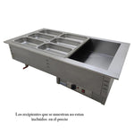 Cuba Caliente Baño Maria Electrico 3 Insertos GN-1/1 220V Edenox DBM-311-S-W