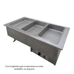 Cuba Caliente Baño Maria Electrico 3 Insertos GN-1/1 220V Edenox DBM-311-S-W