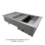 Cuba Caliente Baño Maria Electrico 3 Insertos GN-1/1 220V Edenox DBM-311-S-W