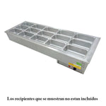 Cuba Caliente Baño Maria Electrico 5 Insertos GN-1/1 220V Edenox DBM-511-S-W