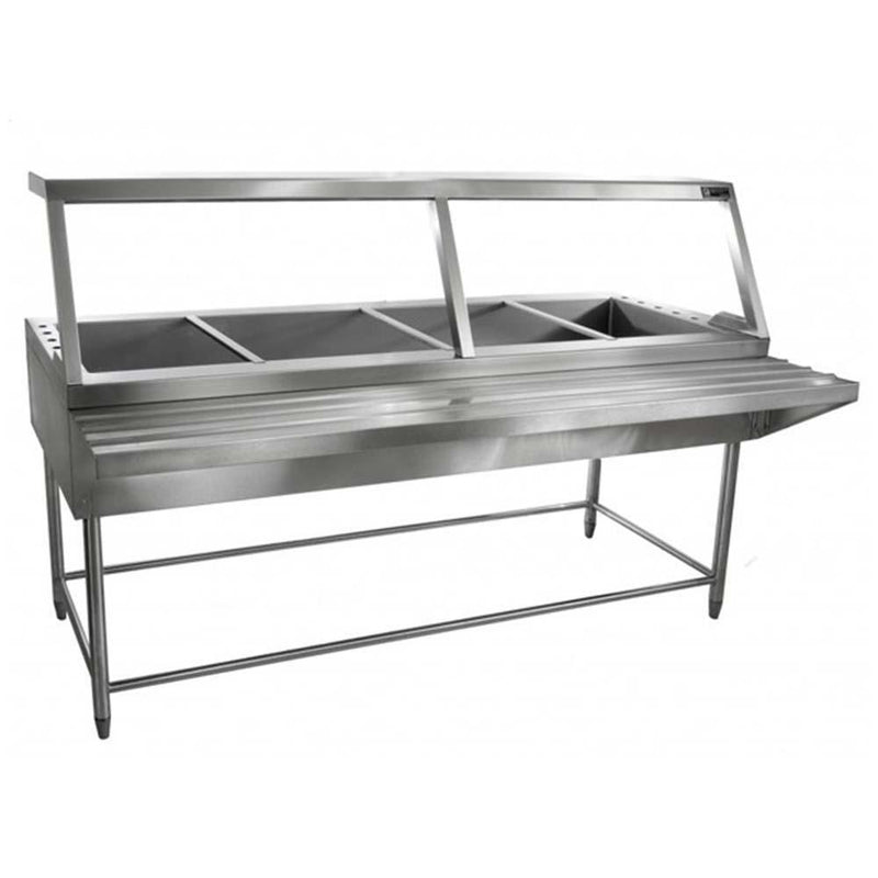 Mesa Caliente Tipo Sanitario Con Repisa Acero Inoxidable 150 Cm Ferro 15422105