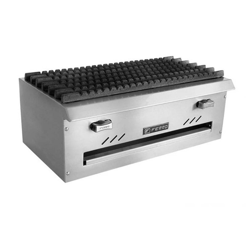 Parrilla 2 Quemadores Frontal Acero Inoxidable Ferro 16541001