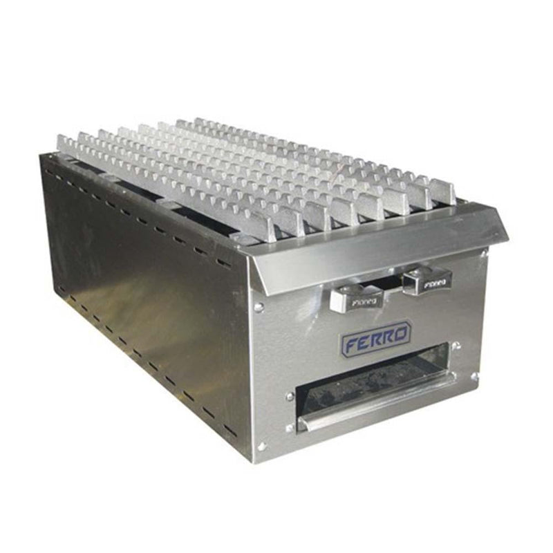 Parrilla 2 Quemadores Lateral Acero Inoxidable Ferro 16541003