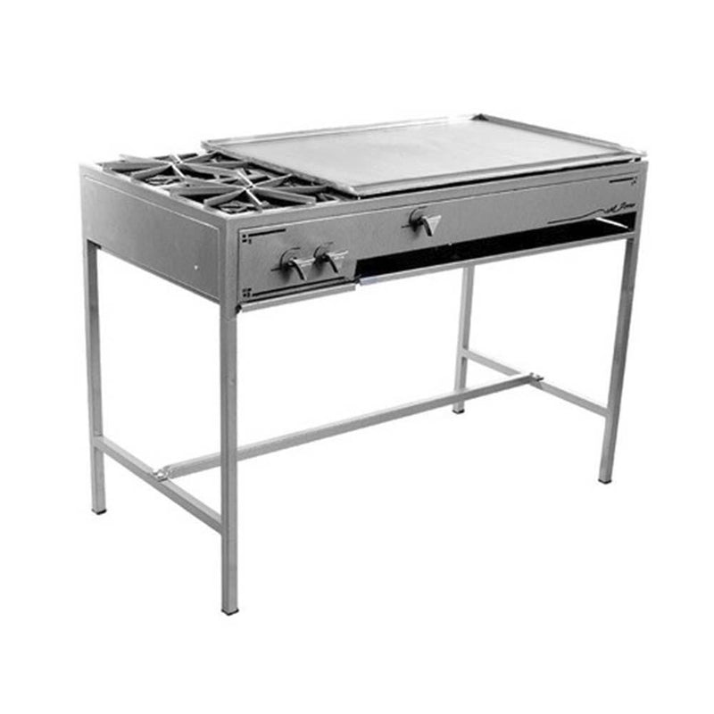 Parrilla 2 Quemadores Plancha Gas LP 120 Cm Ferro 16543011