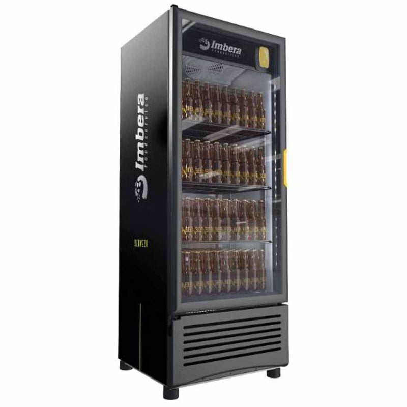 Refrigerador Vertical Negro Cervecero 1 Puerta Cristal Luz Led 17 Pies (1024263) Imbera CCV320