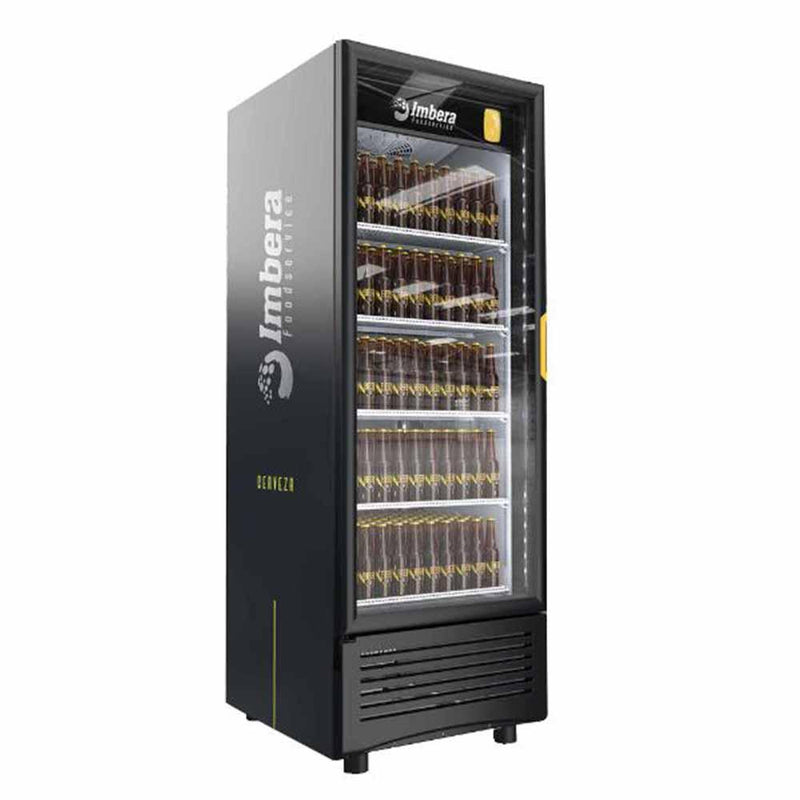 Refrigerador Vertical Negro Cervecero 1 Puerta Cristal Luz Led 25 Pies (1023942) Imbera CCV500
