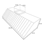 Campana 2 m Acero Inoxidable Piramidal Pared INMEZA FACTORY C-200i