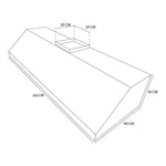 Campana 3 m Acero Inoxidable Piramidal Pared INMEZA FACTORY C-300i