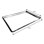 Charola Acero Inoxidable Solida Con Varilla de Refuerzo 45x65 cm Kichen Supply CH-4565IS-VI