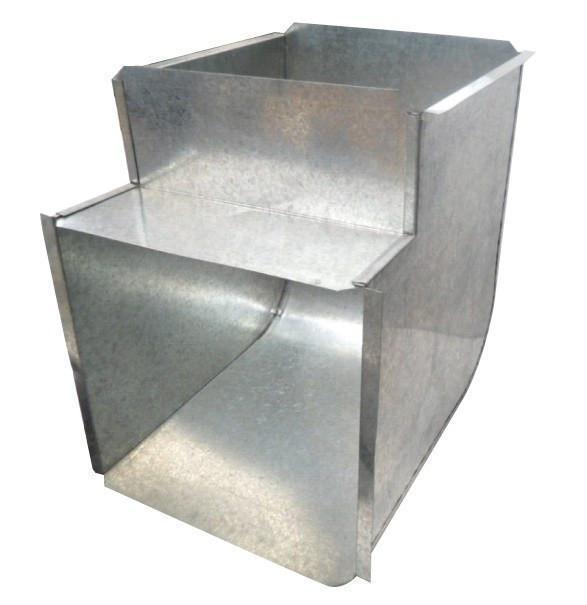 INMEZA CO90g Codo Galvanizado 90 Grados para Ducto 29 x 29 cm CAMPANAS INMEZA