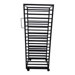 Carro Rack Espiguero Negro 18 Charolas INMEZA FACTORY EER18