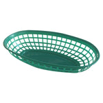 ISBW PLBK938G Canastilla Oval Verde en Polipropileno 9-3/8 pg Utensilios ISBW