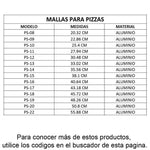 ISBW PS-19 ALPZ19 Charola de Aluminio para Pizza Malla Uniforme 19" (48.26 cm) Utensilios ISBW