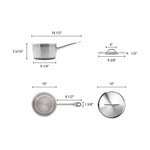 ISBW SLSSP060 Olla Salcera Tapa Acero Inoxidable Olla Salcera ISBW