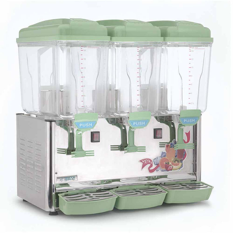 Enfriador De Aguas Frescas 3 Tanques 15 L C/U 370W 110V Migsa LYJ-345