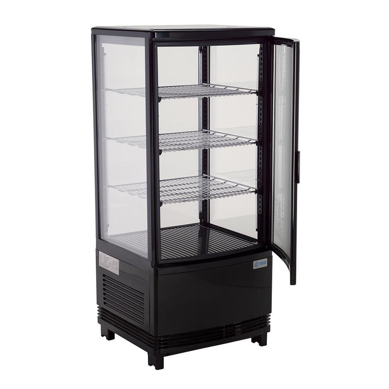 Refrigerador De Exhibicion Panoramico Cristal Curvo 82 L 180W 110V Migsa RT-78L 1R