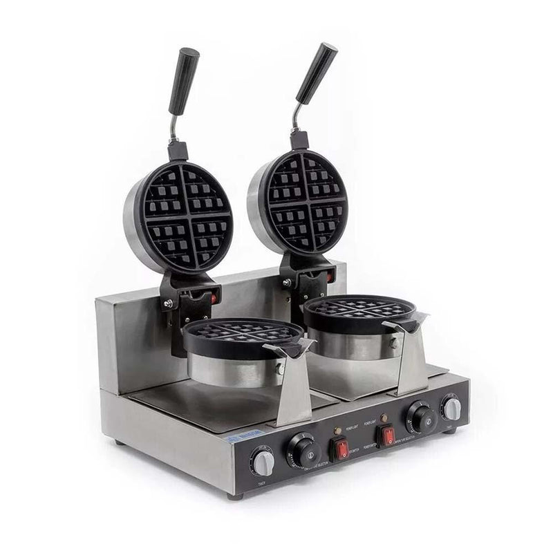 Wafflera Belga Giratoria Doble 1,600W 110V Migsa UWBX-2